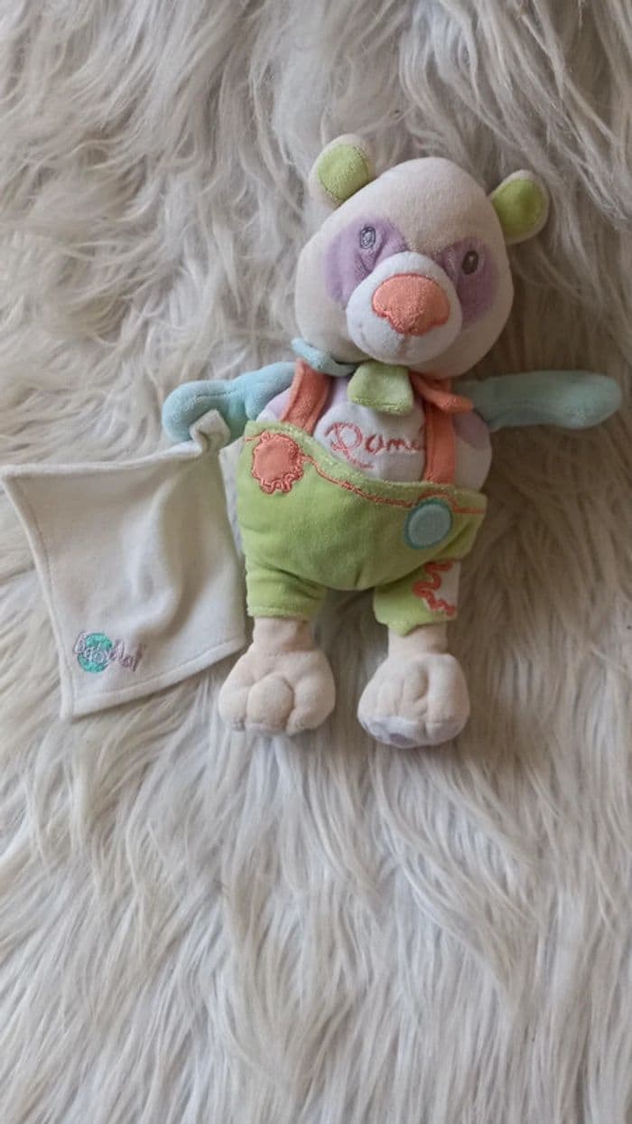Peluche Pandy Panda avec son mouchoir- Baby Nat - Baby Nat' | Beebs